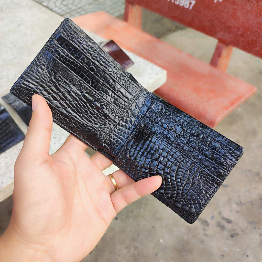 Ví MINI 2 mặt da cá sấu trơn. Size 10.5*8.5 cm gọn nhẹ