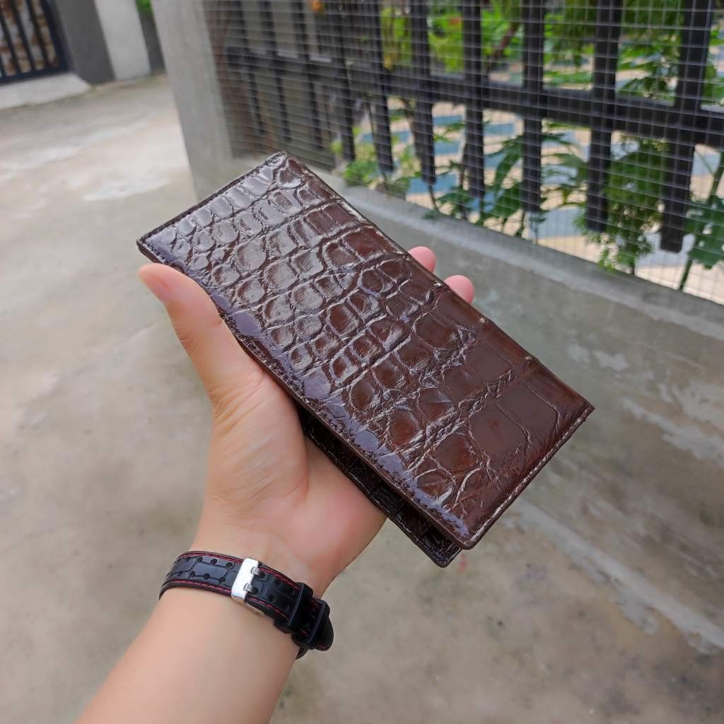 Ví gập 2 phiên bản ĐẶC BIỆT Full da cá sấu trong ngoài!