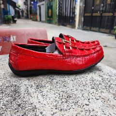 Giày cá sấu vây đuôi màu ĐỎ TƯƠI đẹp nổi bật!
