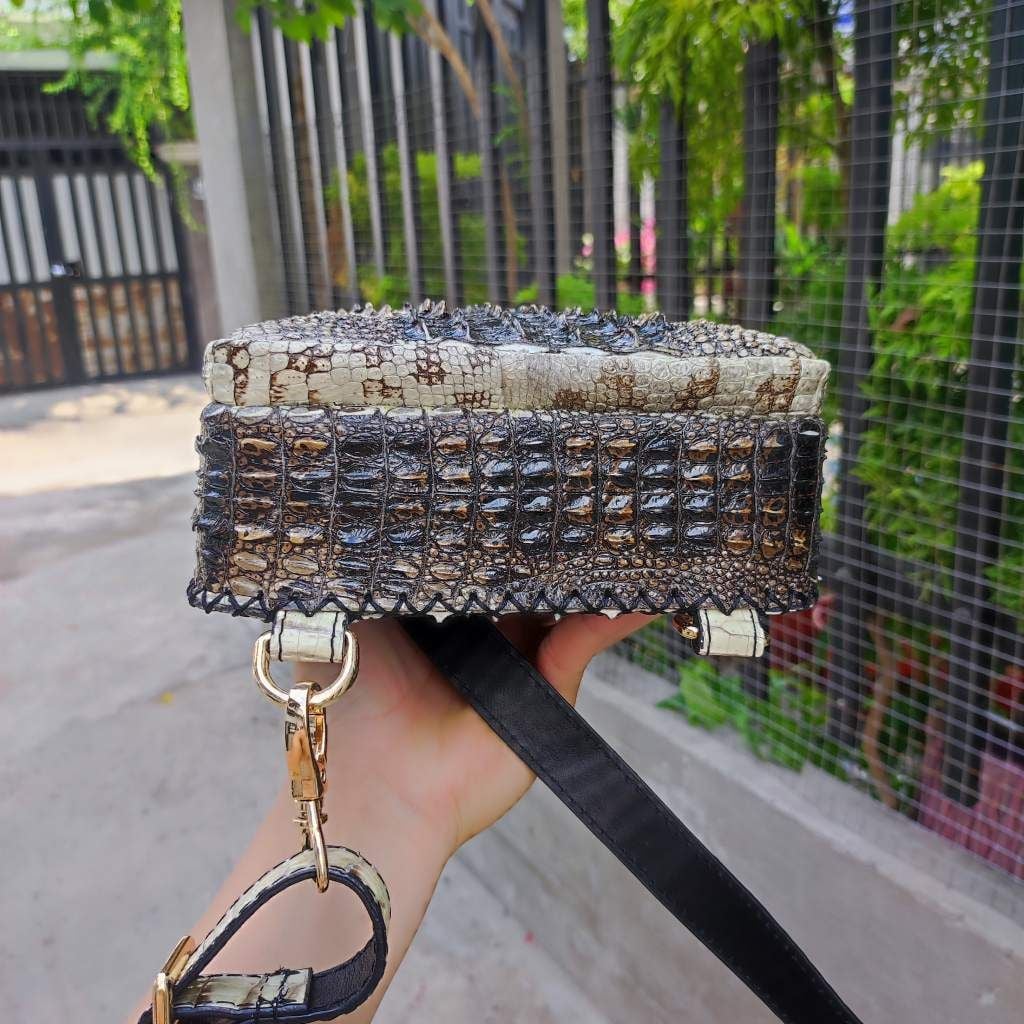 Túi đeo chéo da cá sấu NGUYÊN THỦY đẹp ĐÚNG CHẤT!