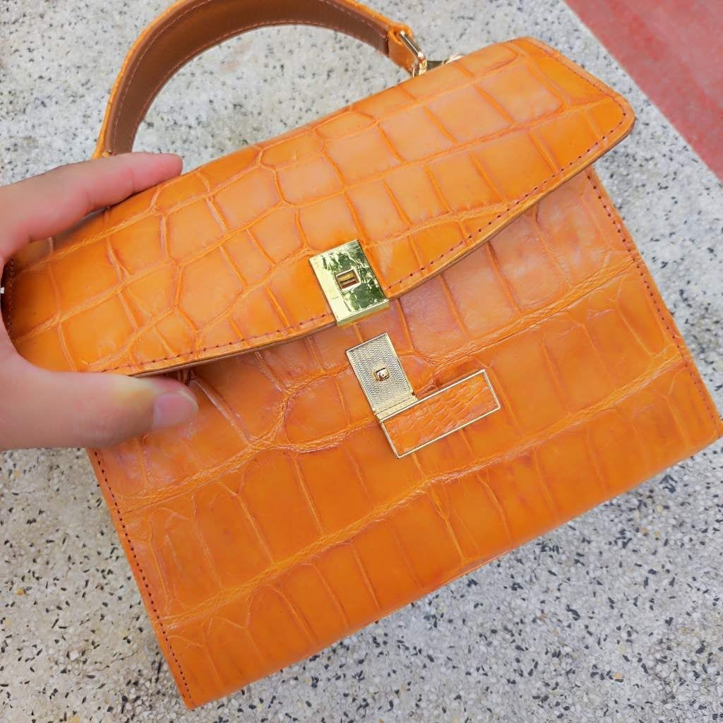 Túi xách nữ Da bụng cá sấu siêu đẹp. Phiên bản có dây đeo!