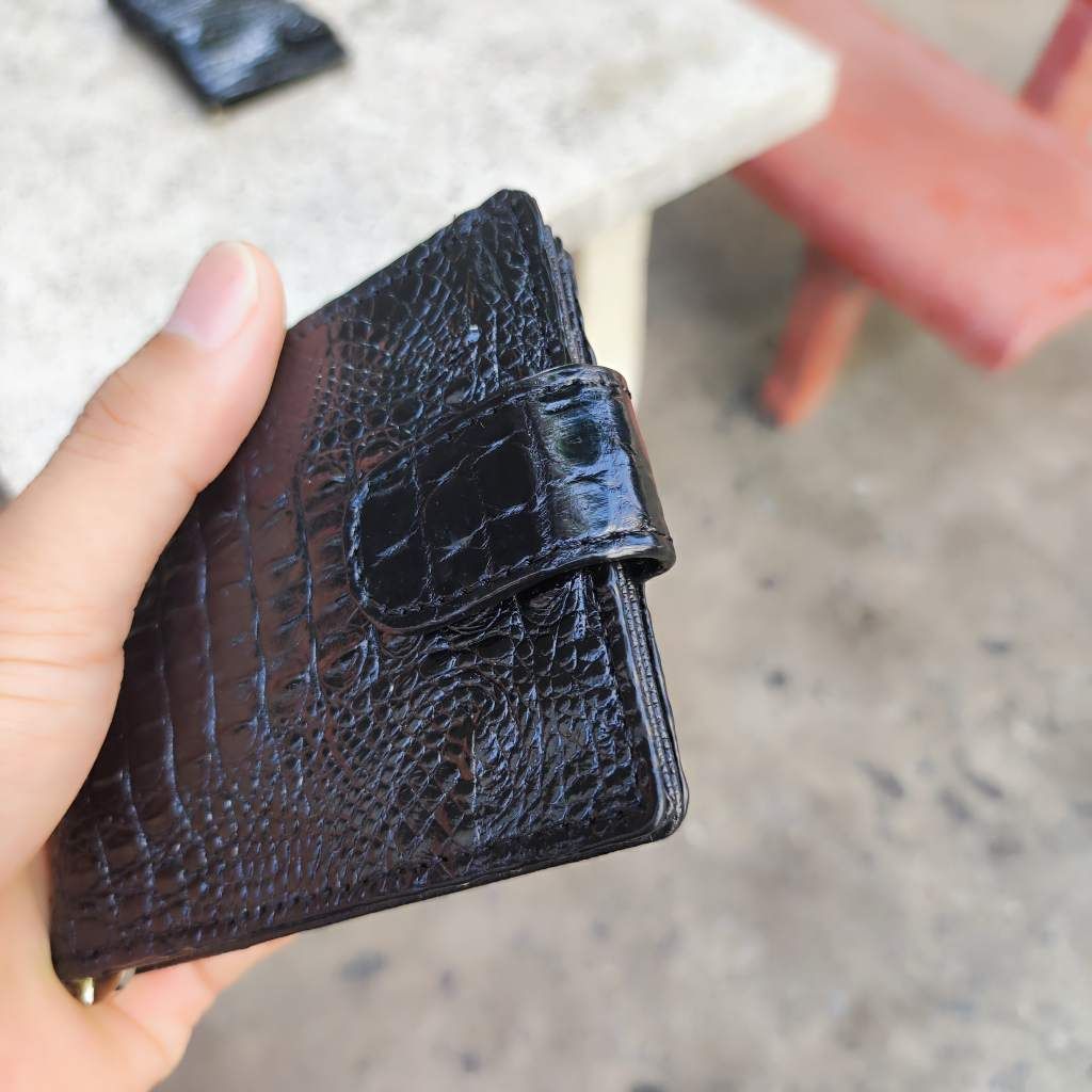 Ví da cá sấu KẸP TIỀN 8.5*11.5 cm. Gù gai cá sấu nhỏ rất đẹp!
