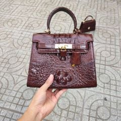 Túi xách nữ Da cá sấu có dây đeo. Size 25cm rất vừa!