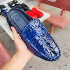 Giày sục nam Vây đuôi cá sấu Navy. Thiết kế đơn giản thanh lịch!