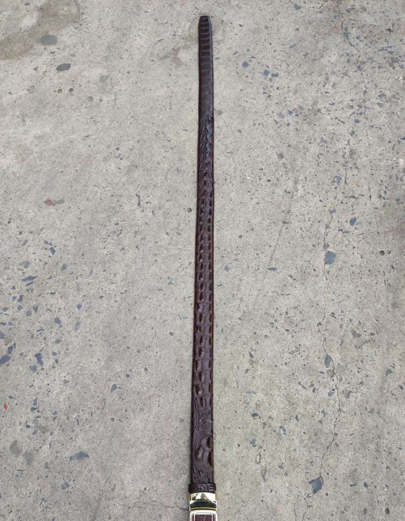 Thắt lưng cá sấu Gai Liền 4cm - Phiên Bản Cao Cấp (mặt vàng)