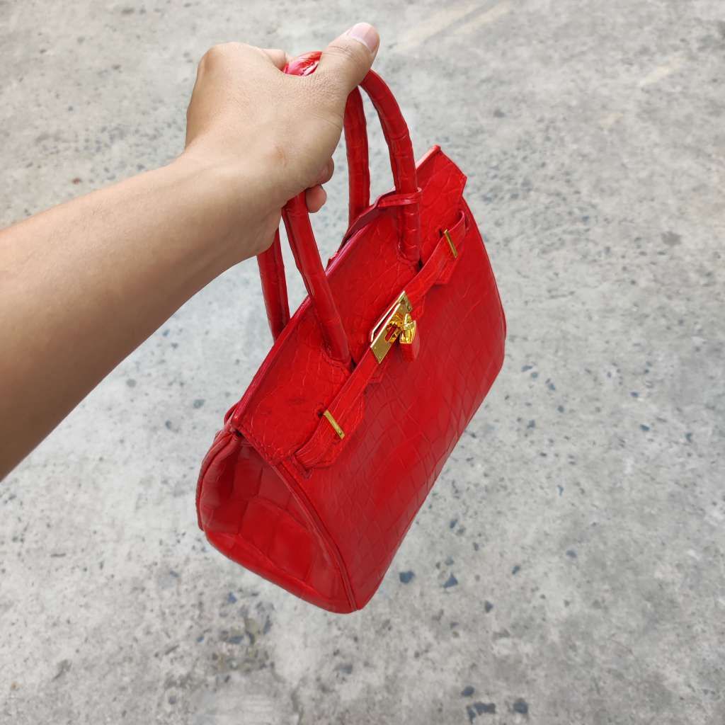 [TÚI DỰ TIỆC] Túi xách nữ Da cá sấu màu đỏ đẹp cao cấp!