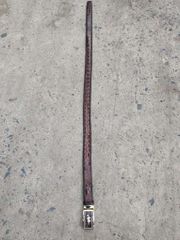 Thắt Lưng Cá Sấu [DÂY LIỀN NGUYÊN CON] Đan Viền Thủ Công Đẹp Bền Bỉ - TS131A (Mặt vàng)