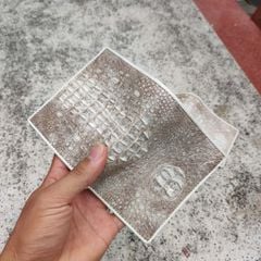 PHIÊN BẢN ĐẶC BIỆT.. Ví cá sấu dáng đứng Trắng tro 2 mặt rất đẹp!