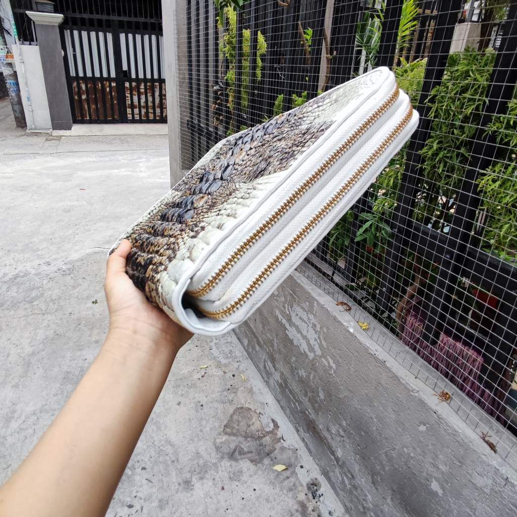 Kẹp nách Size lớn 2 khóa đựng siêu nhiều đồ. Cá sấu nguyên thủy đẹp chất mộc mạc!