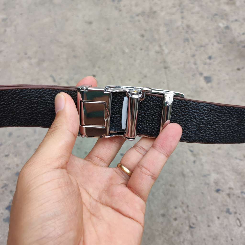 Thắt Lưng Da Bụng Cá Sấu [DÂY LIỀN NGUYÊN TẤM BỀN BỈ] N22N_B (mặt bạc)
