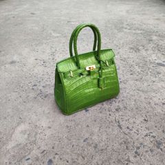 [MÀU ĐẶC BIỆT] Túi xách nữ Da cá sấu màu xanh nhũ hàng hiếm!