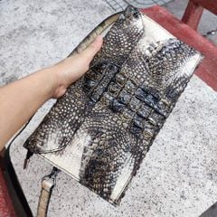 Túi đeo vai kiêm cầm tay phiên bản MỚI. Da cá sấu NGUYÊN THỦY đẹp đúng chất!