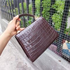 Túi xách nữ DA BỤNG cá sấu đẹp mịn màng. Khóa chống trộm!