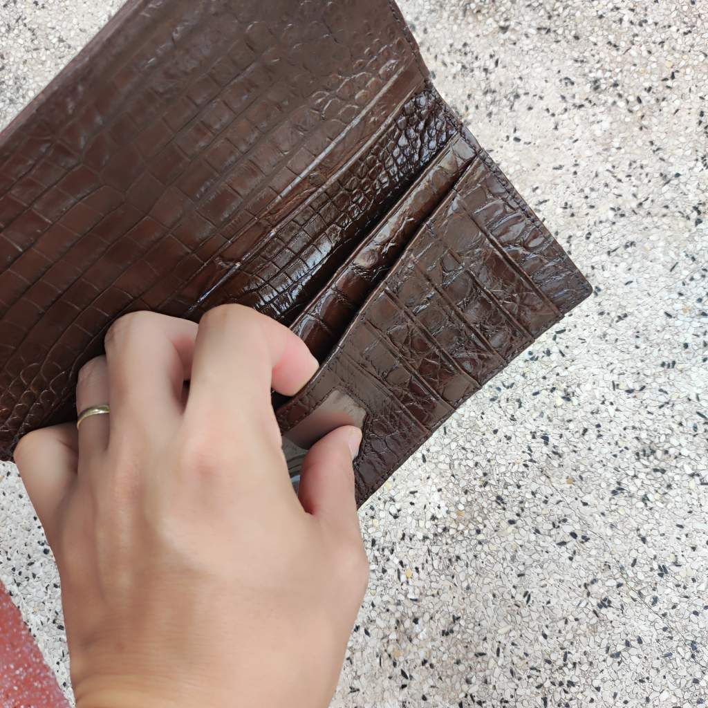 Ví gập 2 phiên bản ĐẶC BIỆT Full da cá sấu trong ngoài!