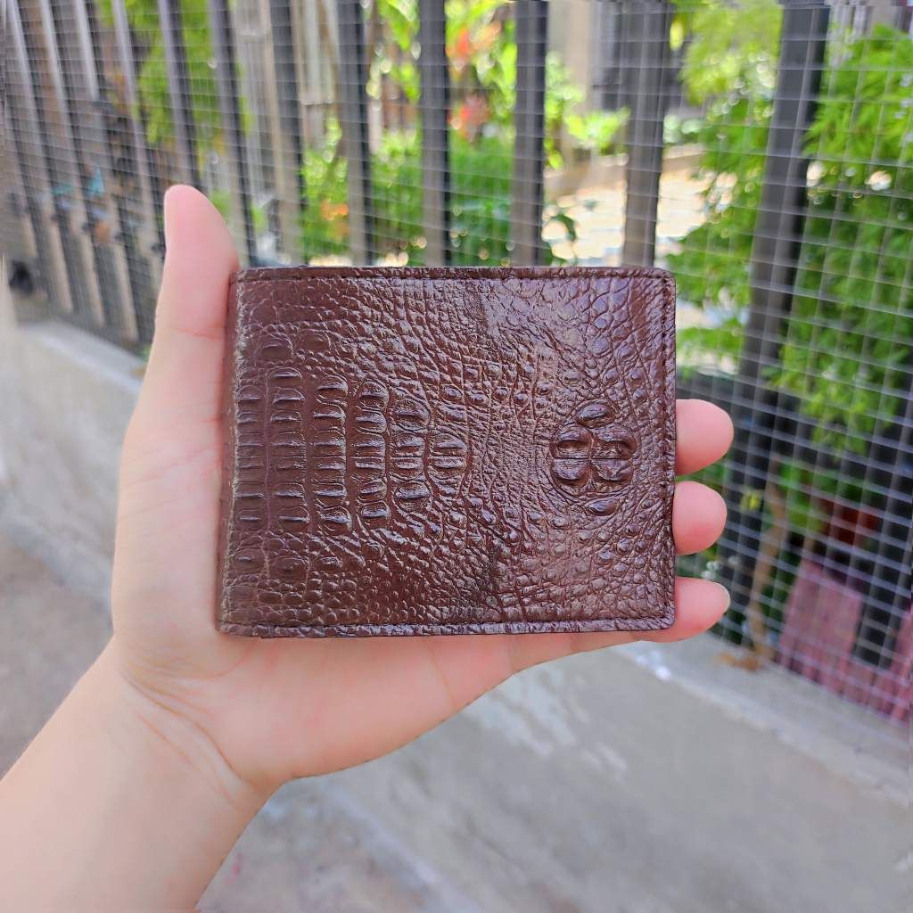 Ví MINI da cá sấu 2 mặt nguyên con. Size 10.5*8.5 cm