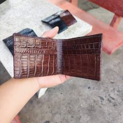 Ví MINI da cá sấu 2 mặt nguyên con. Size 10.5*8.5 cm