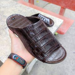 Dép quai ngang Da bụng cá sấu đẹp lịch sự!