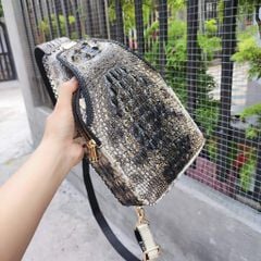 Túi đeo chéo da cá sấu NGUYÊN THỦY đẹp ĐÚNG CHẤT!