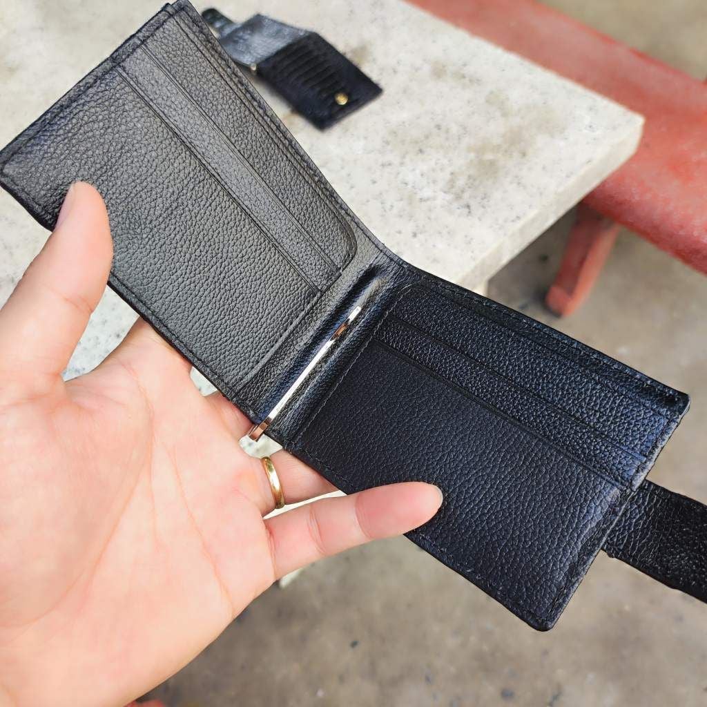 Ví KẸP TIỀN size nhỏ 8.5*11.5 cm. Da bụng cá sấu mềm mịn!
