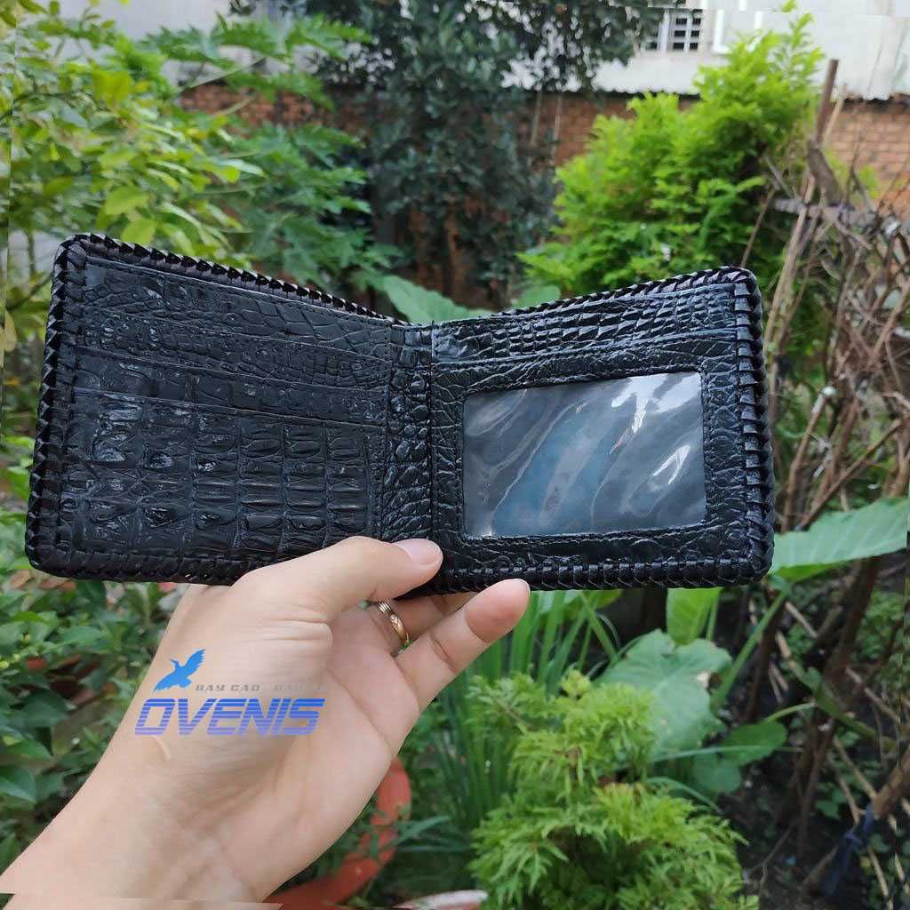 Ví Da Bụng Cá Sấu 2 Mặt Đan Viền Chất VS2V10D