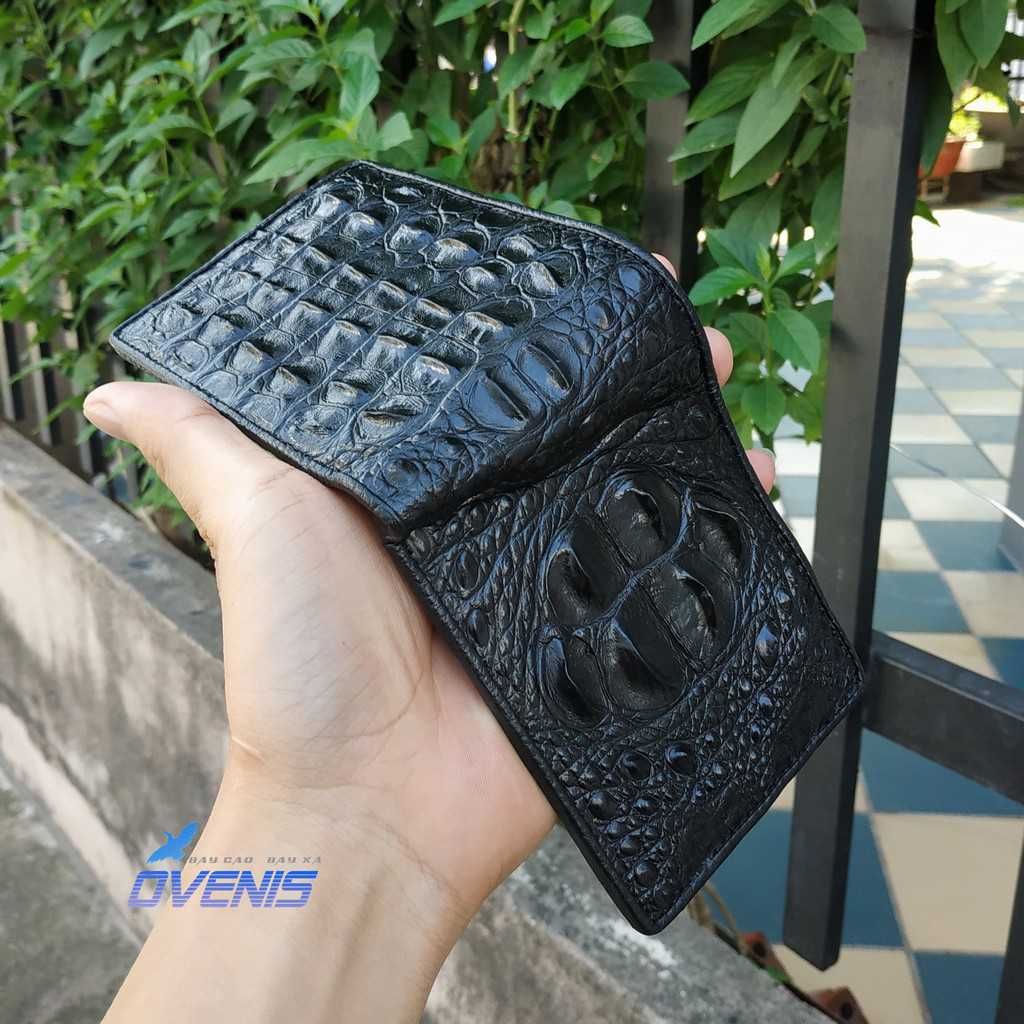 Tuyệt Phẩm Bóp Nam 2 Mặt Gù Cá Sấu Nguyên Con V22D