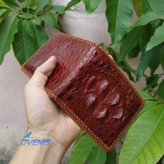 Ví Gù Cá Sấu 2 Mặt Đan Viền Đỉnh Cao VS2V07ND