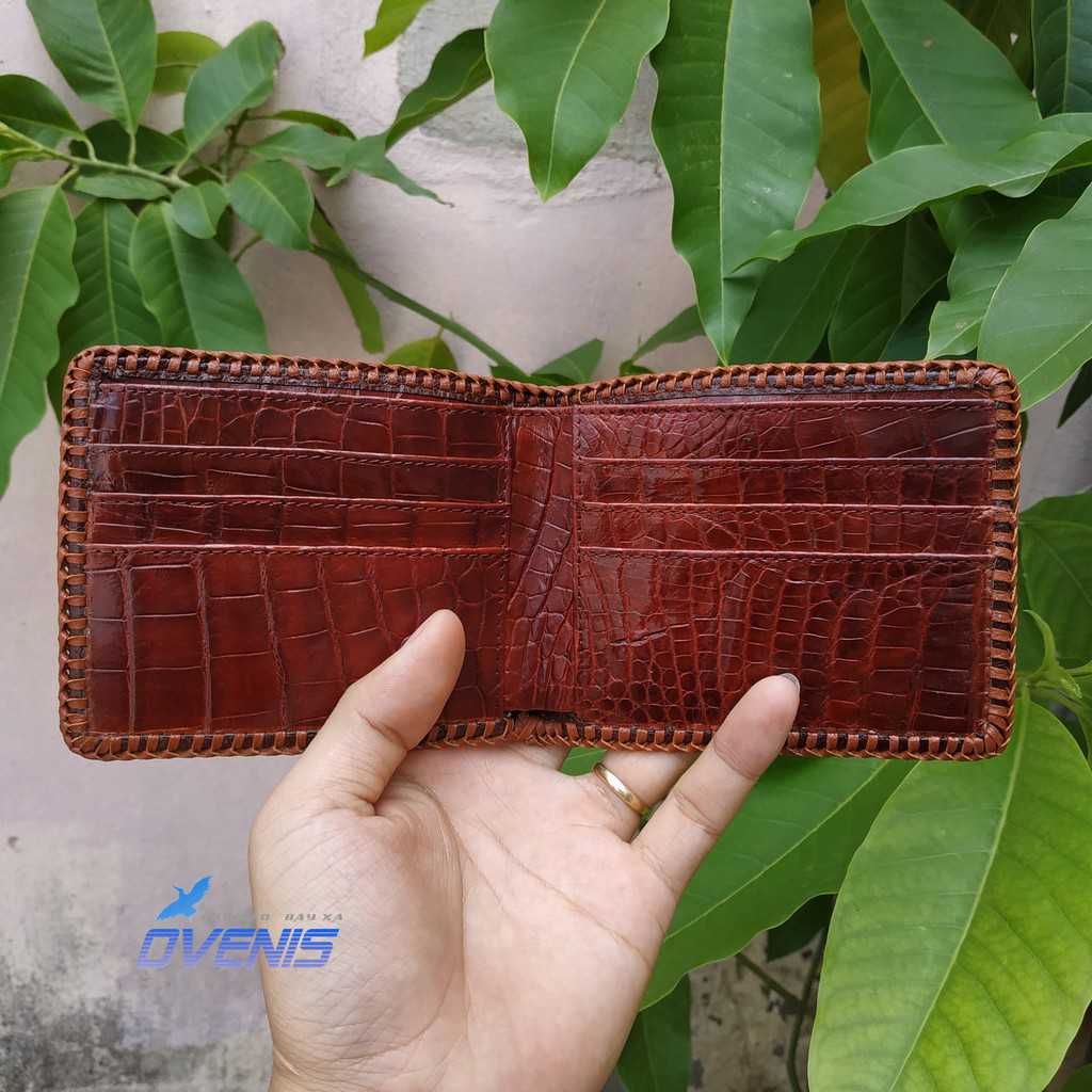 Ví Gù Cá Sấu 2 Mặt Đan Viền Đỉnh Cao VS2V07ND