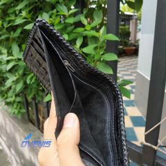 Bóp Nam Nguyên Bàn Tay Cá Sấu 2 Mặt Đan Viền VS2V03D