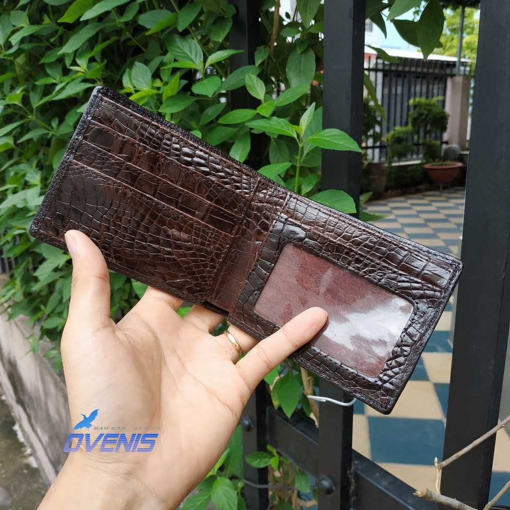 Tuyệt Phẩm Bóp Nam 2 Mặt Gù Cá Sấu Nguyên Con V22N