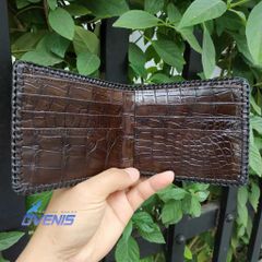 Ví Da Cá Sấu Vây Đuôi 2 Mặt Đan Viền VS2V06N