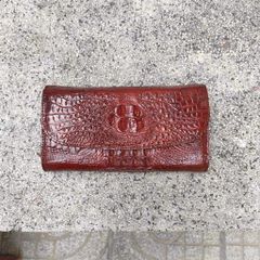 Túi đeo nữ DA CÁ SẤU GẬP 2 NHIỀU NGĂN!