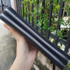 Bóp cầm tay nam da cá sấu 2 dây kéo size lớn 22*12 cm