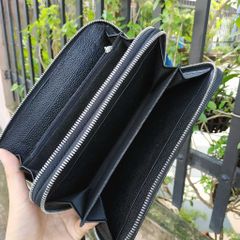 Bóp cầm tay nam da cá sấu 2 dây kéo size lớn 22*12 cm