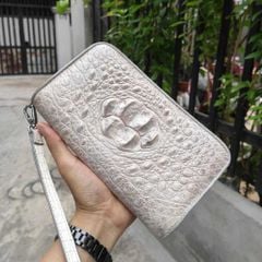 Ví dài cầm tay 2 khuôn size 22*12 cm [CÁ SẤU BẠCH TẠNG KHOANG ĐẸP ĐỘC]