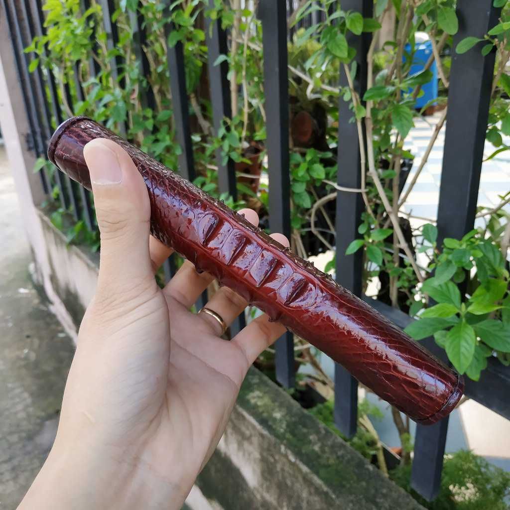 Ví nữ cầm tay gấp 2 da cá sấu size nhỏ 19.5*9 cm
