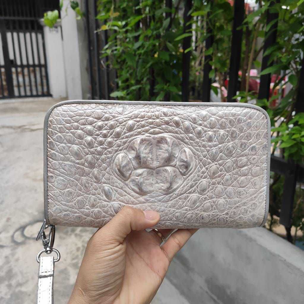 Ví dài cầm tay 2 khuôn size 22*12 cm [CÁ SẤU BẠCH TẠNG KHOANG ĐẸP ĐỘC]