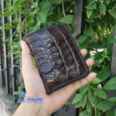 Ví Da Cá Sấu 2 Mặt Dáng Đứng Đan Viền VSD2V16N