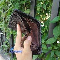 Ví Da Cá Sấu 2 Mặt Dáng Đứng Đan Viền VSD2V16N