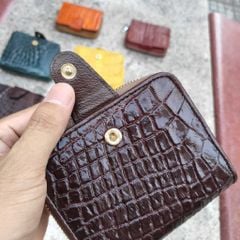 Ví nữ mini Da bụng cá sấu màu nâu đẹp nhẹ nhàng!