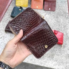 Ví nữ mini Da bụng cá sấu màu nâu đẹp nhẹ nhàng!