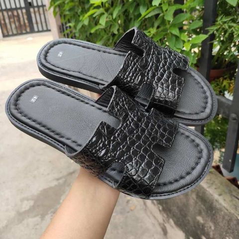 Dép ngang da bụng cá sấu rất êm! [KIỂU DÁNG TÂN CỔ]