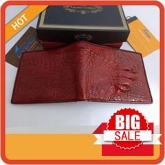 Ví Cá Sấu Da Tay [NGUYÊN BÀN TAY CÓ MÓNG RẤT ĐẸP] Nâu Đỏ Bao Sang Chảnh! VS103ND