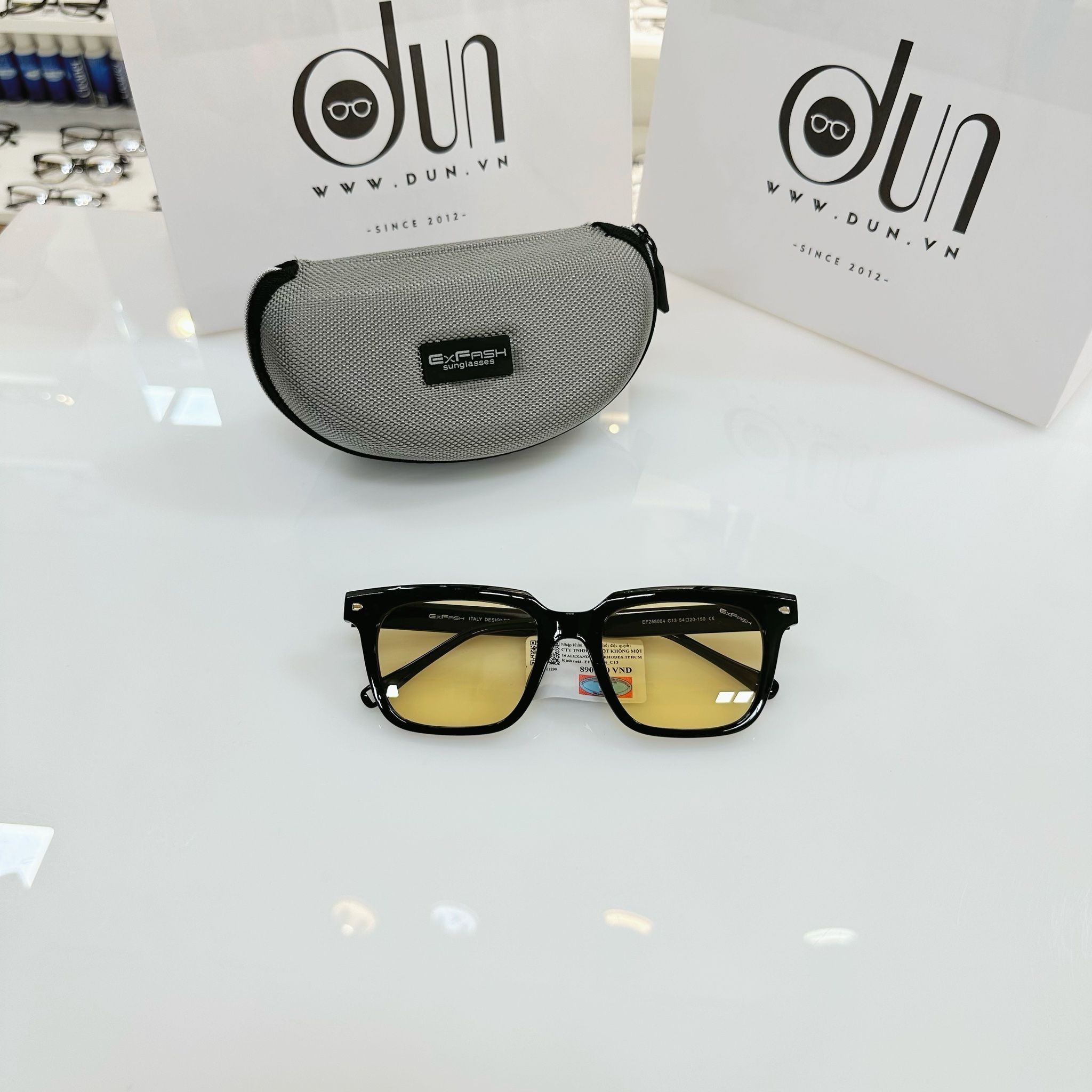  Kính mát màu vàng Exfash chống tia UV400 