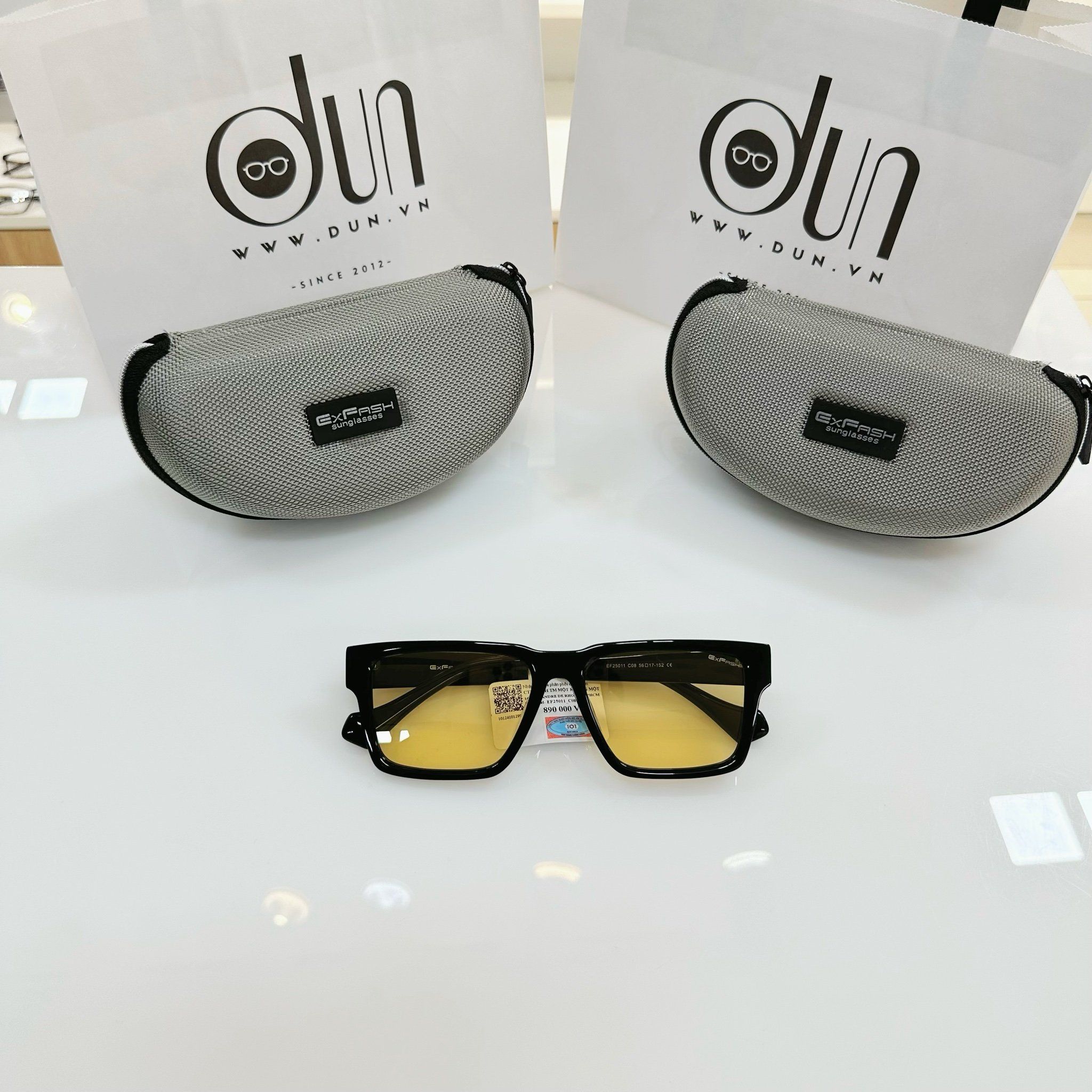  Kính mát màu vàng Exfash chống tia UV400 