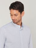  Benjamin Barker Hideki Navy Hairline Stripe 