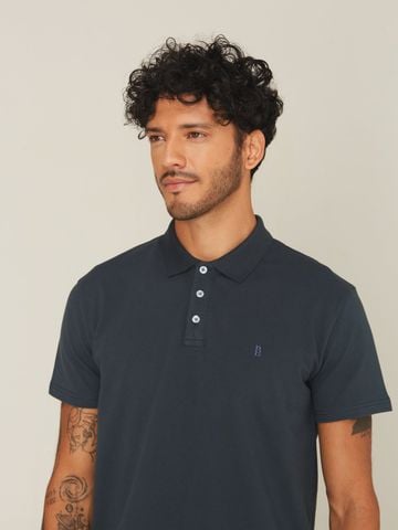 Benjamin Barker Dark Sea Logo Polo Tee