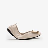  Giày Bệt Nữ PAZZION Huda Gold Buckle Foldable Flats 