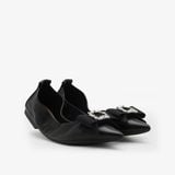  Giày Bệt Nữ PAZZION Leslie Diamante Bow Pointed Toe Foldable Flats 