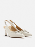  Giày Cao Gót Pazzion Delilah Laced Pointed Toe Slingback Heels 