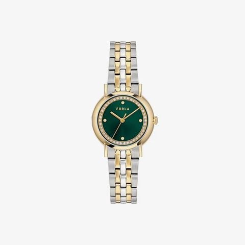 FURLA Easy Shape Round Case Watch 32 Mm - Metallo+Stras